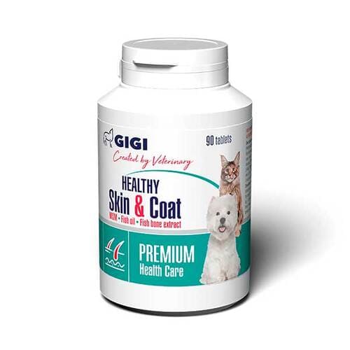 GIGI Healthy Skin & Coat tabletes ādai un apmatojumam suņiem un kaķiem N90